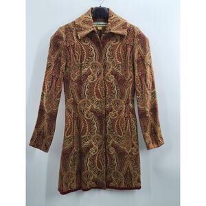 Allen Schwartz‎ Tapestry Paisley Size 2 over coat Ornate
